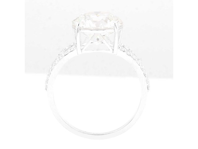14 karaat witgouden ring met diamant 4,21 crt. - afbeelding 5 van  8