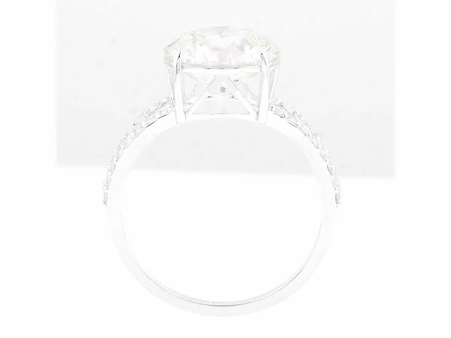 14 karaat witgouden ring met diamanten 4,21 crt. - afbeelding 5 van  7