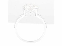 14 karaat witgouden ring met diamanten 4,21 crt. - afbeelding 5 van  7