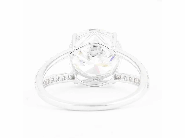 14 karaat witgouden ring met diamanten 4,21 crt. - afbeelding 6 van  7
