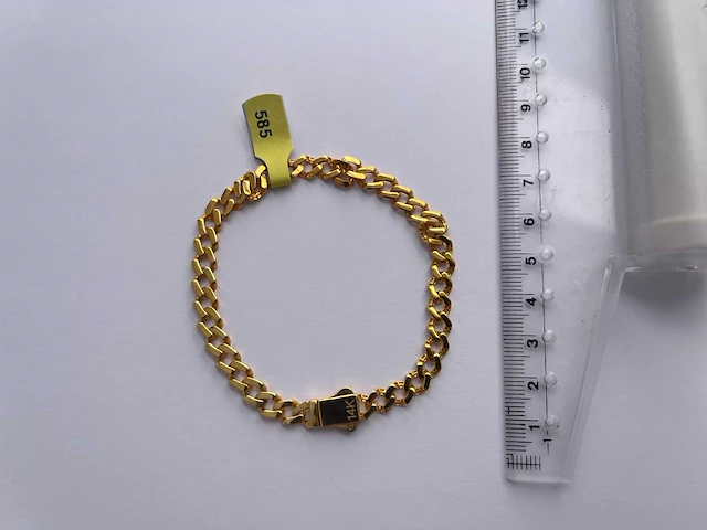 14 karaats geelgouden armband - afbeelding 2 van  2