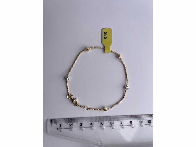 14 karaats geelgouden armband - afbeelding 2 van  2