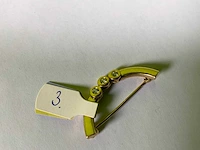 14 karaats geelgouden broche - afbeelding 4 van  4