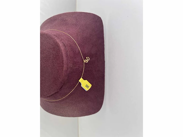 14 karaats geelgouden collier met hanger met zirkonia - afbeelding 2 van  2