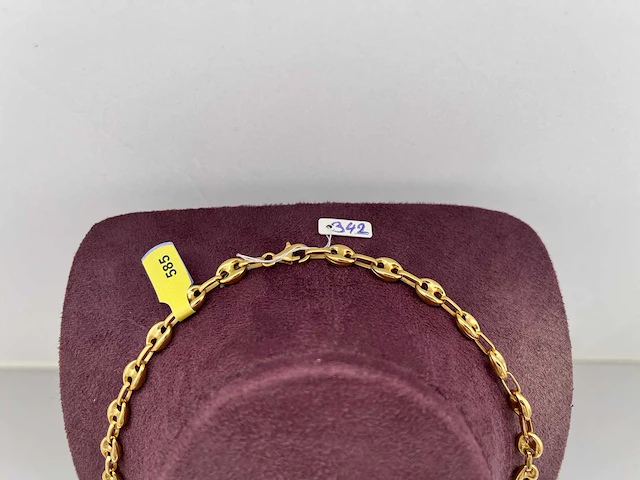 14 karaats geelgouden collier - afbeelding 2 van  2