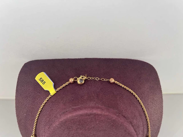 14 karaats geelgouden collier - afbeelding 2 van  2