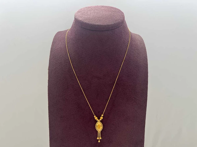 14 karaats geelgouden collier - afbeelding 1 van  3
