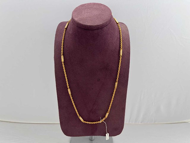 14 karaats geelgouden collier - afbeelding 1 van  2
