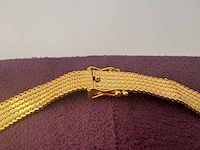 14 karaats geelgouden gevlochten collier - afbeelding 2 van  2