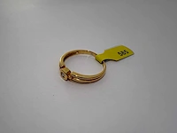 14 karaats geelgouden ring met 0,10kt diamant - sieraad - afbeelding 1 van  2