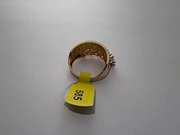 14 karaats geelgouden ring met zirkonia - afbeelding 2 van  3