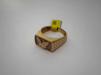14 karaats geelgouden ring met zirkonia - afbeelding 1 van  2