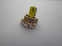 14 karaats geelgouden ring met zirkonia - afbeelding 3 van  3