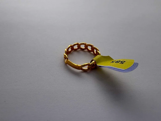 14 karaats geelgouden ring - afbeelding 2 van  2