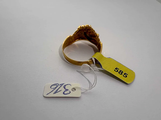 14 karaats geelgouden ring - afbeelding 2 van  2
