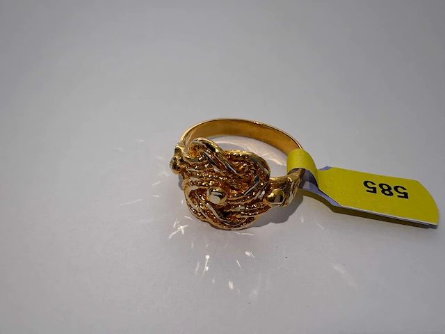 14 karaats geelgouden ring - afbeelding 2 van  3