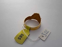 14 karaats geelgouden ring - afbeelding 2 van  2