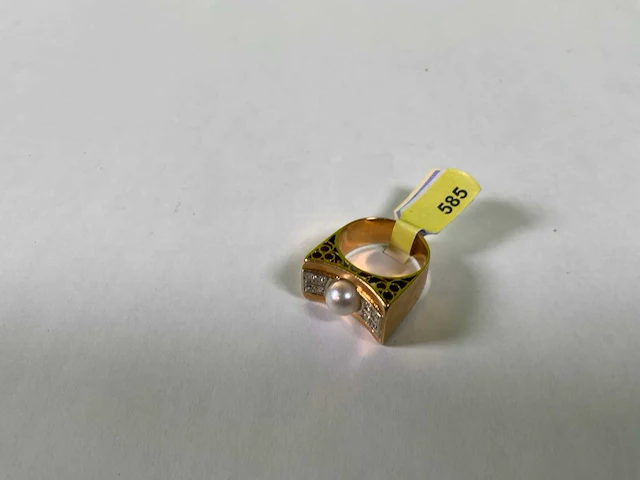 14 karaats geelgouden ring - afbeelding 1 van  3