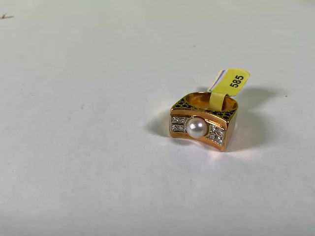 14 karaats geelgouden ring - afbeelding 2 van  3