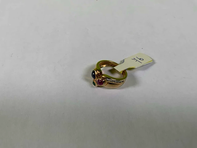 14 karaats geelgouden ring - afbeelding 1 van  3