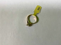 14 karaats geelgouden solitair ring - afbeelding 2 van  3