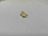 14 karaats geelgouden solitair ring - afbeelding 3 van  3