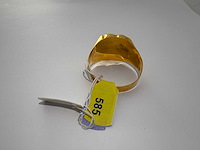 14 karaats geelgouden zegelring met onyx - afbeelding 3 van  3