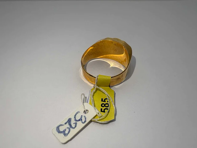 14 karaats geelgouden zegelring - afbeelding 2 van  2