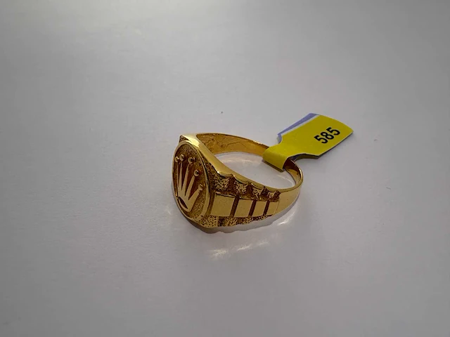 14 karaats geelgouden zegelring - afbeelding 1 van  2