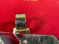 14 karaats roodgouden hanger met pave bezet met diamant - afbeelding 5 van  6