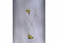 14 karaats rosegouden collier met hanger met opaal - afbeelding 1 van  3