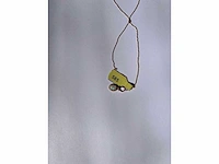 14 karaats rosegouden collier met hanger met opaal - afbeelding 2 van  3