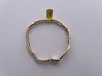 14 karaats wit- en geelgouden armband - afbeelding 2 van  4