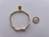 14 karaats wit- en geelgouden armband - afbeelding 3 van  4