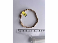14 karaats wit- en geelgouden armband - afbeelding 2 van  3