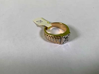 14 karaats wit en geelgouden ring - afbeelding 2 van  4