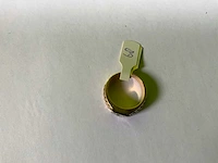 14 karaats wit en geelgouden ring - afbeelding 4 van  4