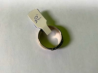 14 karaats wit en geelgouden ring - afbeelding 4 van  4