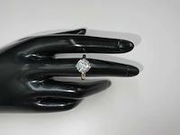14 krt. geel gouden ring met 3,08 crt. diamant f-vs2 met certificaat - afbeelding 1 van  10