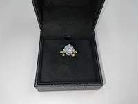 14 krt. geel gouden ring met 3,08 crt. diamant f-vs2 met certificaat - afbeelding 6 van  10