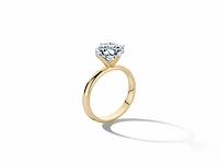 14 krt. geel gouden ring met 3,08 crt. diamant f-vs2 met certificaat - afbeelding 1 van  7