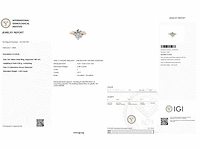 14 krt. geel gouden ring met 3,08 crt. diamant f-vs2 met certificaat - afbeelding 2 van  7