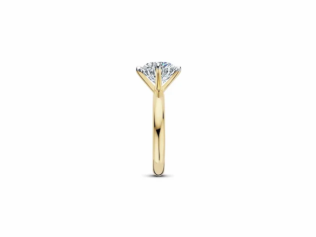 14 krt. geel gouden ring met 3,08 crt. diamant f-vs2 met certificaat - afbeelding 7 van  7