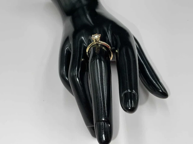 14 krt. geel gouden ring met diamant 0,97 crt. naturel - afbeelding 2 van  11