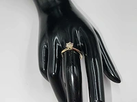 14 krt. geel gouden ring met diamant 0,97 crt. naturel - afbeelding 3 van  11