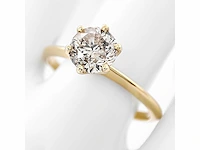 14 krt. geel gouden ring met diamant 0,97 crt. naturel - afbeelding 8 van  11