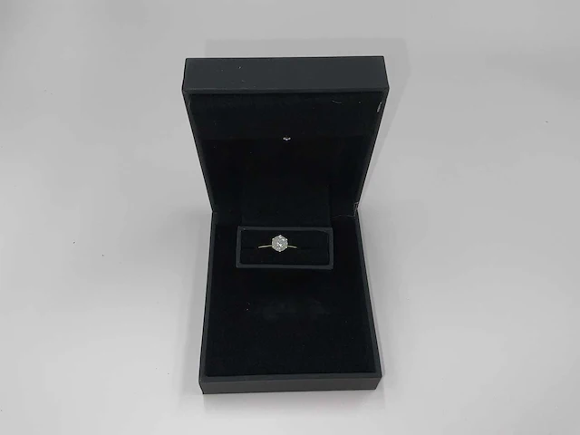 14 krt. geel gouden ring met diamant 0,98 crt. naturel - afbeelding 3 van  11
