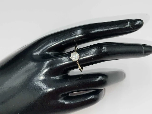 14 krt. geel gouden ring met diamant 0,98 crt. naturel - afbeelding 1 van  11