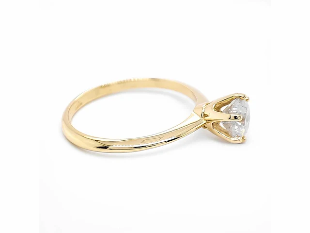 14 krt. geel gouden ring met diamant 0,98 crt. naturel - afbeelding 7 van  11