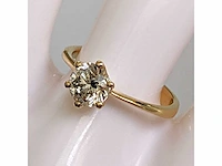 14 krt. geel gouden ring met diamant 1,01 crt. naturel - afbeelding 8 van  10